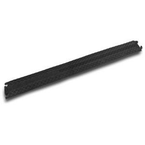 Schwarze Cartrend Kabelbrücke aus Gummi, 100 cm lang, für Kabelschutz.