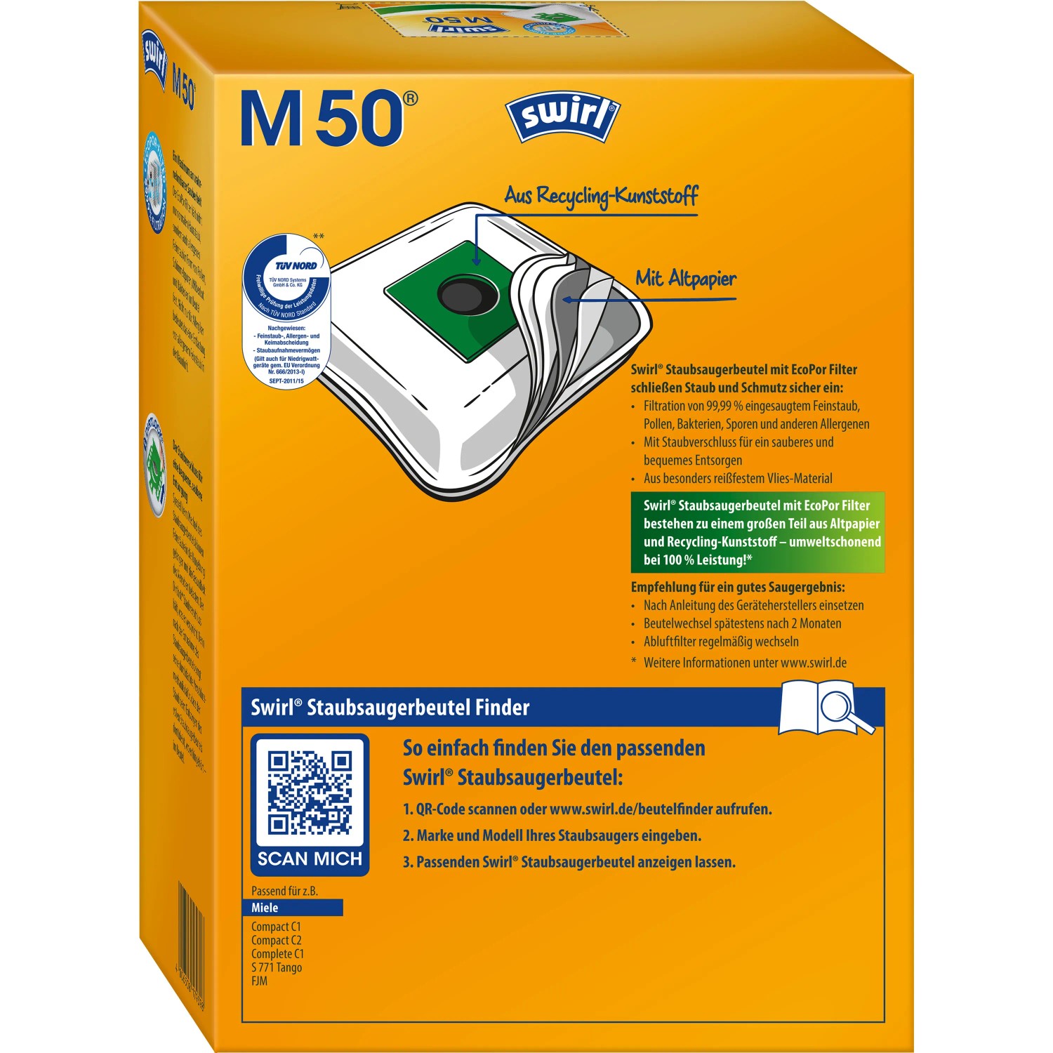 20 Sacchetti Per Aspirapolvere EVendix Compatibili Con Severin 54656 + 2 Microfiltri - Anche Per Swirl Y50