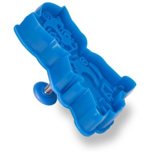 Blauer Paw Patrol Ausstecher Chase mit Auswerfer für Plätzchen, Fondant und Knete.