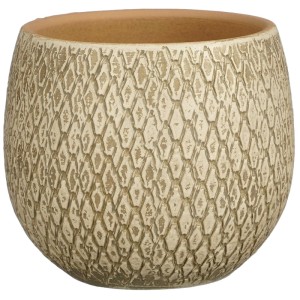 Vaso in terracotta color crema Madeira di Mica Decorations, Ø 18 cm.