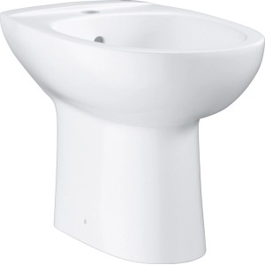 Bidet a terra Grohe Bau Ceramic bianco con foro rubinetto e troppopieno.