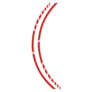 Foliatec Pin Striping design de jantes en rouge Racing pour jantes de moto.