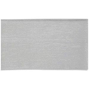 Ruban d'organza gris clair, largeur 25 mm, longueur 5 m, brillant pour décoration et loisirs créatifs.