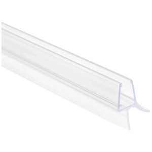 Transparente Sanicomfort Duschtürdichtung mit unterer Lippe, 1 m. Ideal für Glasduschen, schützt vor Spritzwasser.