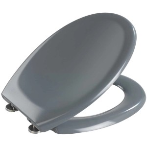 Wenko Sedile WC Ottana Premium, grigio scuro, con chiusura ammortizzata e fissaggio igienico.