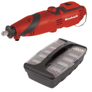 Outil de ponçage et de gravure Einhell TC-MG 135 E avec accessoires dans une mallette.