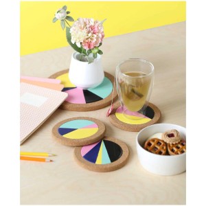 Set colori gesso per vetro e porcellana Kreul: sottobicchieri dipinti ed elementi decorativi effetto gesso.