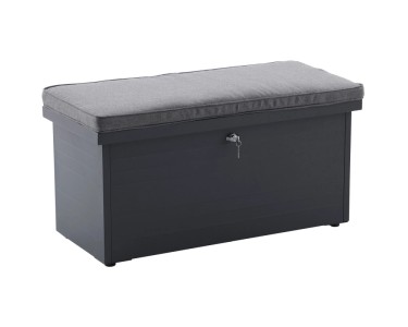 Aufbewahrungsbox aus Stahl mit Sitzkissen 101 x 46 x 45 cm kaufen bei OBI