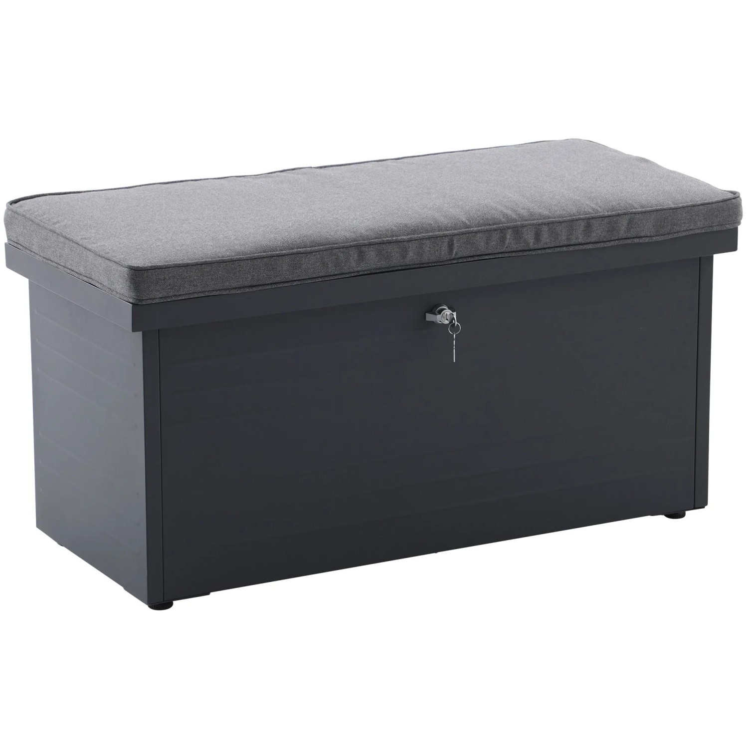 Aufbewahrungsbox aus Stahl mit Sitzkissen 101 x 46 x 45 cm kaufen bei OBI
