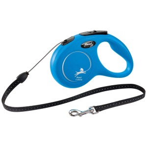 Guinzaglio a corda per cani Trixie Flexi New Classic blu, taglia S, lunghezza 5 m.