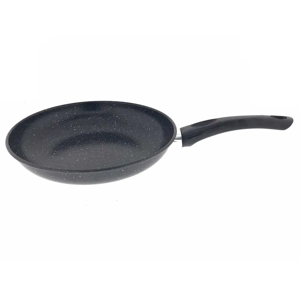 Poêle à Frire Antiadhésive En Fonte Noire Pré-assaisonnée - Diamètre 30 Cm - Compatible Four Et Lave-vaisselle