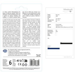 Vitakraft Spielmäuse, Plüsch, weiss und grau, 5 cm, 6 Stück. Katzenspielzeug.