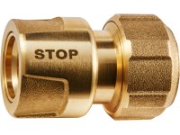 Geka® plus Schlauchstück mit Wasserstopp DVGW Messing 1/2