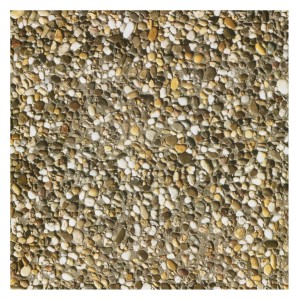 Lastra di pavimentazione in calcestruzzo lavato 50x50 cm con superficie in ghiaia del Reno per patio e vialetto.