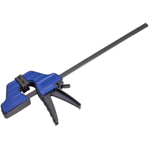 Serre-joint à une main LUX 300 mm, outil de serrage bleu et noir pour serrer et écarter.