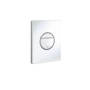 Placca di comando WC Grohe Nova Cosmopolitan in cromo-cromato opaco per doppio scarico.