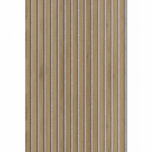 Denpanels Akustikpaneel Eiche Dunkel, Filz Grau, 240x60 cm. Holzdekor für Wand- und Deckenverkleidung.