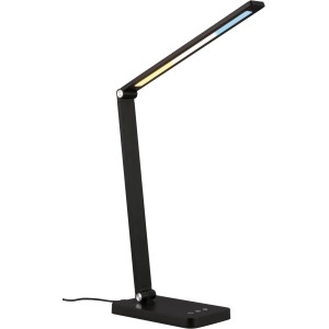Lampe de bureau LED Rick de Brilo noire, dimmable, hauteur 38 cm, 5W, 400lm.