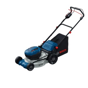 Tondeuse à batterie Bosch Professional GRA18V2-46SP Solo avec bac de ramassage et traction.