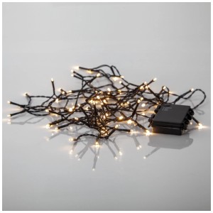 Guirlande lumineuse LED Star Trading Dura String avec 80 LED blanc chaud, à piles.