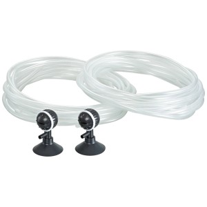 Pompe à air pour aquarium Oase Oxymax 400 avec tuyau et diffuseur pour eau douce et eau de mer.
