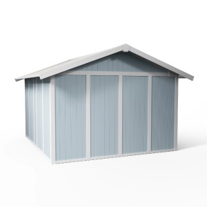Abri de jardin en plastique Grosfillex Utility 11, gris-bleu, 11 m².
