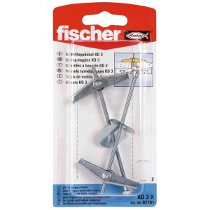 Fischer tassello a bascula KD 3 K, 2 pezzi, per materiali cavi.