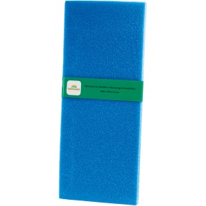 Tappetino filtrante blu a pori grossi (100x40x5 cm) per filtri per laghetti.