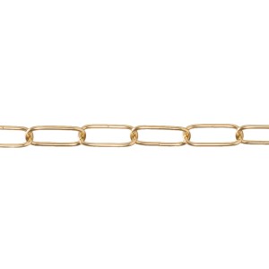 Conacord Ringkette aus Stahl, Ø 2,8 mm, 35 mm, Messingfarben, als Meterware.