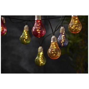 Guirlande solaire Star Trading Glow Multicolor avec ampoules colorées pour l'extérieur.