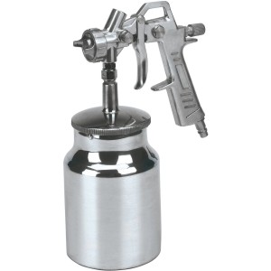 Pistolet à peinture Einhell avec godet d'aspiration, argenté, pour travaux de peinture. Accessoires pour compresseurs.