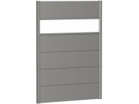 Biohort Wandpaneel Sichtschutz m. Acrylglas 100 cm x 135 cm Quarzgrau-Metallic