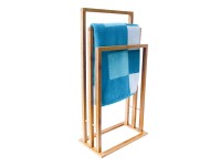 MSV Handtuchständer Bambus (HxBxT) 42 x 24 x 82 cm