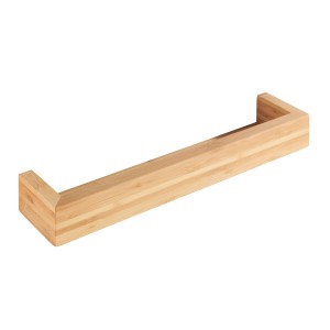 Étagère murale Bambusa, 40 cm, en bambou clair pour salle de bain et salon.