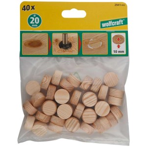 Trous coniques en pin, 20 mm, 40 pièces, pour fermer les nœuds et recouvrir les vis.