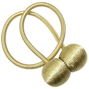 Gardinia Embrasse Flex-S magnetico, oro, 48 cm. Fermaglio per tende per bastoni decorativi.