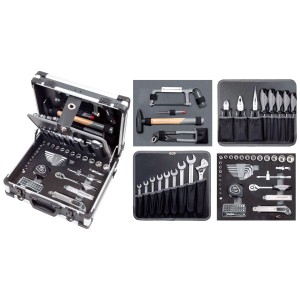 Kraftwerk Coffret à outils Basic Line B143, 102 pièces avec douilles, pinces, tournevis et marteau.