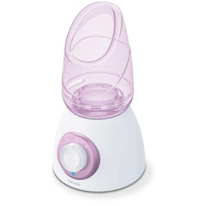 Sauna faciale Beurer FS 60 blanche et violette pour nettoyage du visage et inhalation.