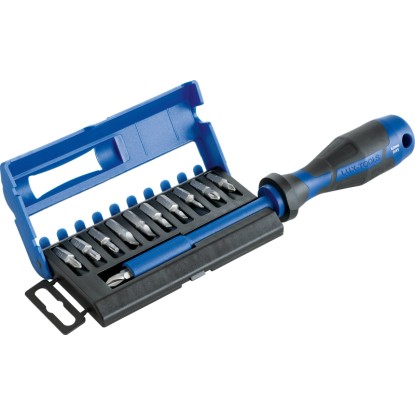 LUX-TOOLS Bit-Schraubendreher mit Bitmagazin 11-tlg.