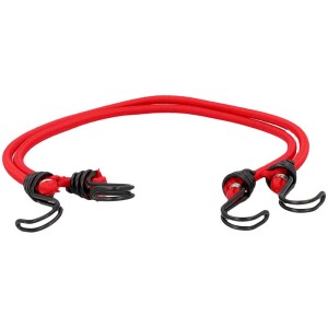 Master Lock Sangles élastiques Twin Wire, 2 tendeurs rouges avec crochets, 60 cm.