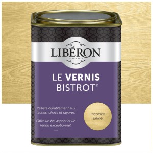 Liberon Le Vernis Bistrot vernice, incolore, satinata, latta da 1 l. Impregnante per legno per mobili e superfici.