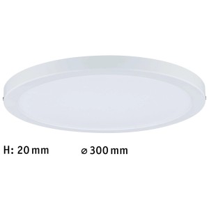 Panneau LED Paulmann Atria rond dimmable blanc mat, diamètre 300mm.