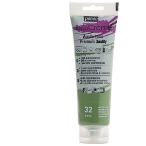 Pébéo Decocrème Acrylfarbe Kieferngrün, matte Acrylfarbe im 120ml Tube.
