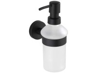 Wenko Seifenspender Bosio Schwarz matt / Glas satiniert 200 ml