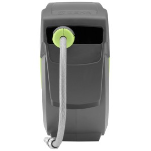 Geka Avvolgitubo a parete K15 con tubo da 15m, riavvolgimento automatico, grigio/verde.