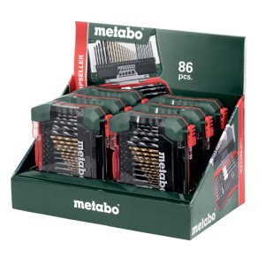 Set d'accessoires Metabo SP Jeu de forets de 86 pièces en présentoir de vente.