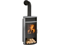 Kaminofen Island Aqua Stahl Specksteinverkleidung Schwarz 10 kW