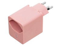 USB-Ladeadapter PD USB-C drehbar 325° Rosa 18 W / 5 V / 3 A / T12 / T13