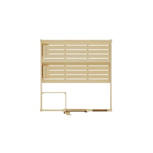 Sauna en bois massif Weka Valida, épicéa naturel, deux bancs, porte en verre, sans poêle.