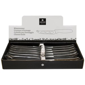Coltello per formaggio Heidi Cheese Line Economy, acciaio inox/polipropilene, lunghezza 24 cm in espositore.